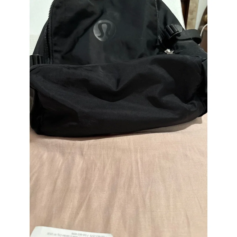Lululemon New Crew Backpack Black Nylon Laptop Travel Bag Everyday Sporty